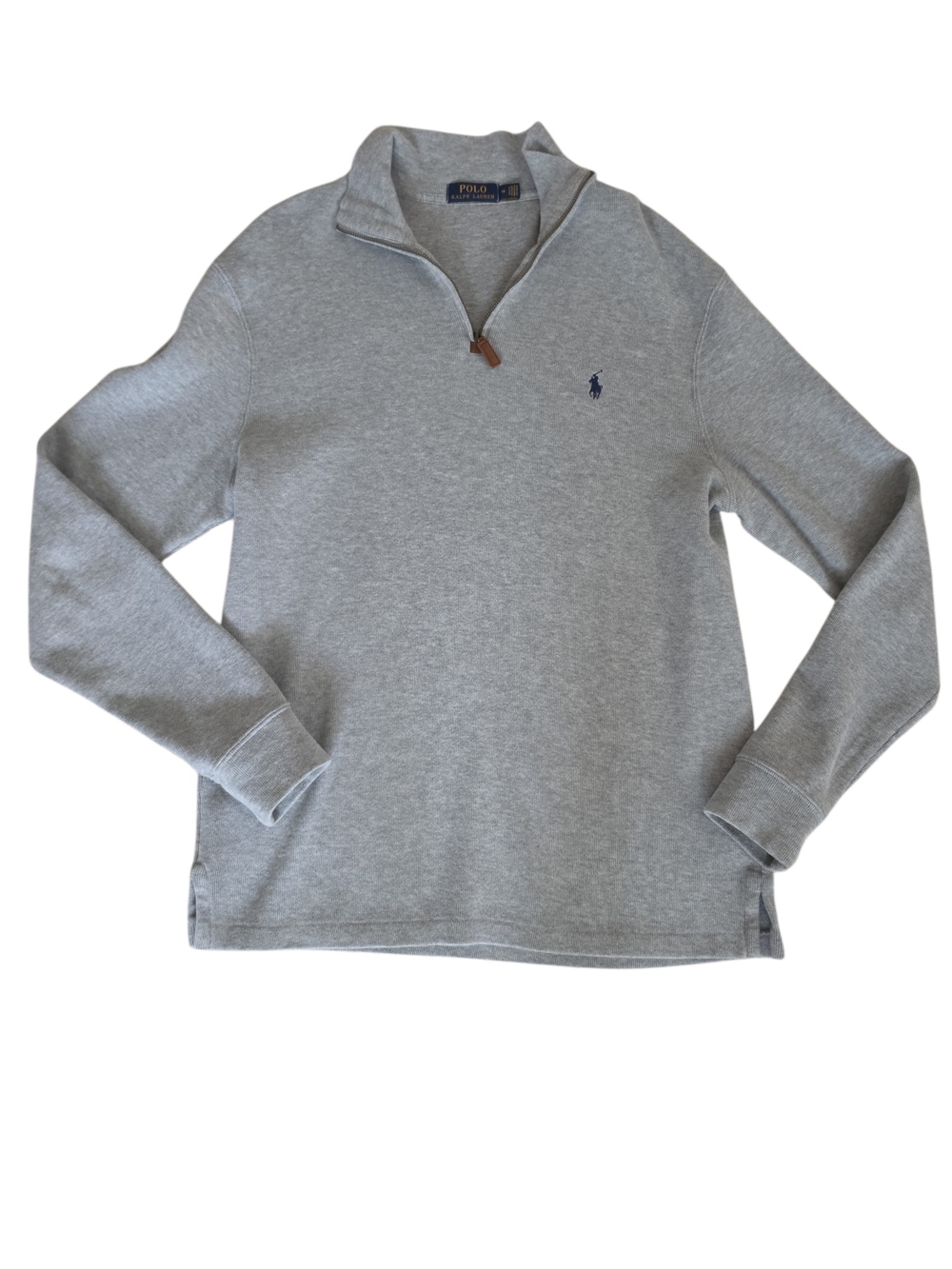 Polo by Ralph Lauren Light Gray Half-Zip Pullover with Navy Pony